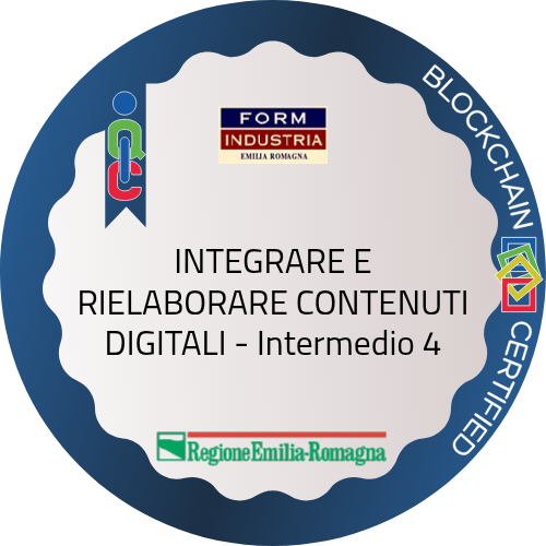 INTEGRARE E RIELABORARE CONTENUTI DIGITALI - Intermedio 4